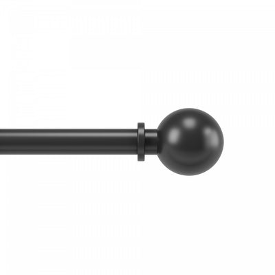Umbra Bolas Matte Black Expandable 1" Curtain Rod - 72"-144" | Tringle à rideaux extensible Bolas de Umbra noir mat de 1 po - 72 po à 144 po