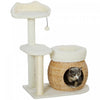 Pawhut Arbre A Chat De 31\", Tour A Chat Avec Griffoirs En Sisal, Condo Pour Chat, Lits Pour Chat, Plateforme, Balle Jouet, Centre D'activites Pour Chats D'interieur, Blanc Creme