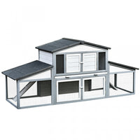 Pawhut Grand Clapier A Lapin, Materiaux D'exterieur Plus Surs Pour Les Animaux De Compagnie Et Respe