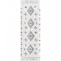 Carpette à poil long Lola à motif de diamants - 2 pi 7 po x 8 pi