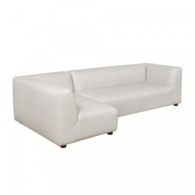 Lukas Contemporary Modern 118" Left-Facing 2-Piece Sectional Sofa in Cream | Canape sectionnel moderne contemporain Lukas 2 pieces, 118", oriente a gauche, couleur creme
