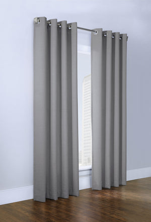 Panneau de rideau filtrant la lumière à œillets Mûre gris d’Habitat - 54 x 95