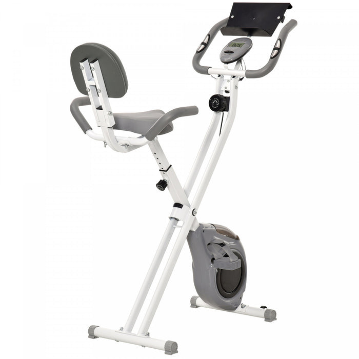 Soozier Velo D'exercice Pliant Avec Resistance Magnetique A 8 Niveaux, Gris