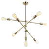 Luminaire suspendu Alexa réglable de Dainolite avec fini laiton vieilli et 7 ampoules