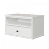 Sazena Table De Chevet Flottante Avec Eclairage Del - Blanc Solide