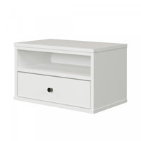  Sazena Table De Chevet Flottante Avec Eclairage Del - Blanc Solide