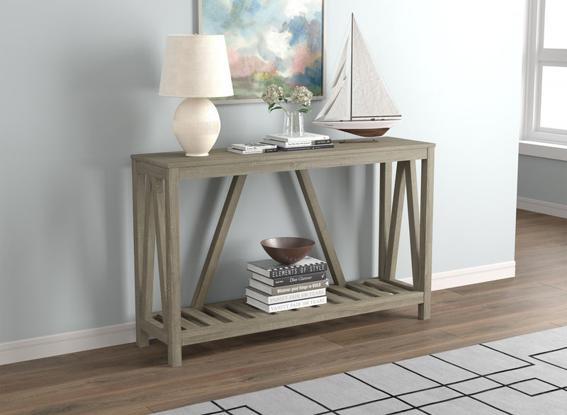 Console de 52 po avec 1 tablette - taupe foncé