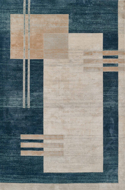 Sorelle Contemporary 7'9" x 9'10" Area Rug in Blue Indoor Area Rug | Tapis Contemporain Sorelle 7'9" x 9'10" en Bleu