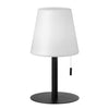 Lampe de table Tinsley de Dainolite avec abat-jour blanc, fini noir mat et ampoule de 2,5 W de couleur changeante