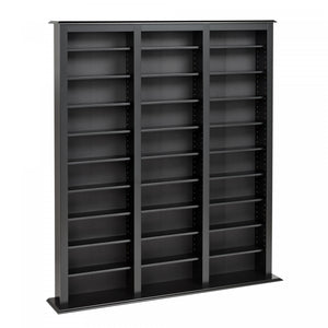 Etagere Multimedia A 27 Tablettes Reglables – Noir