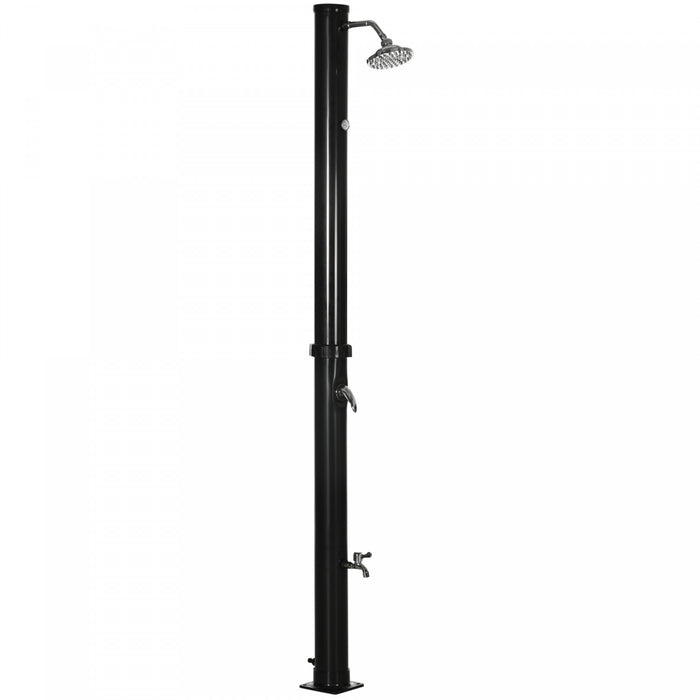 Outsunny Douche Solaire De 5,3 Gallons, Douche Exterieure Pour Jardin, Noir