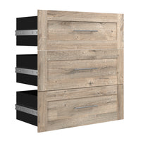 Ensemble de 3 tiroirs Pur de Bestar pour organisateur de garde-robe de 36 po (L) - brun rustique