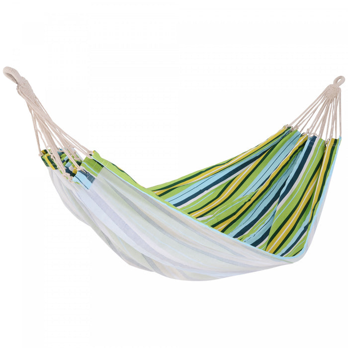 Outsunny 78 \"x 59\" Double Hamac Lit Chaise Longue Salon Jardin Camping Randonnee Mobilier (couleur 3)