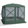 Outsunny Gazebo Maison De L'ecran Camping Tente D'installation Instantanee Pour 3 A 4 Personnes Materiau 210d Avec Sac De Transport Et Piquets De Sol, Vert
