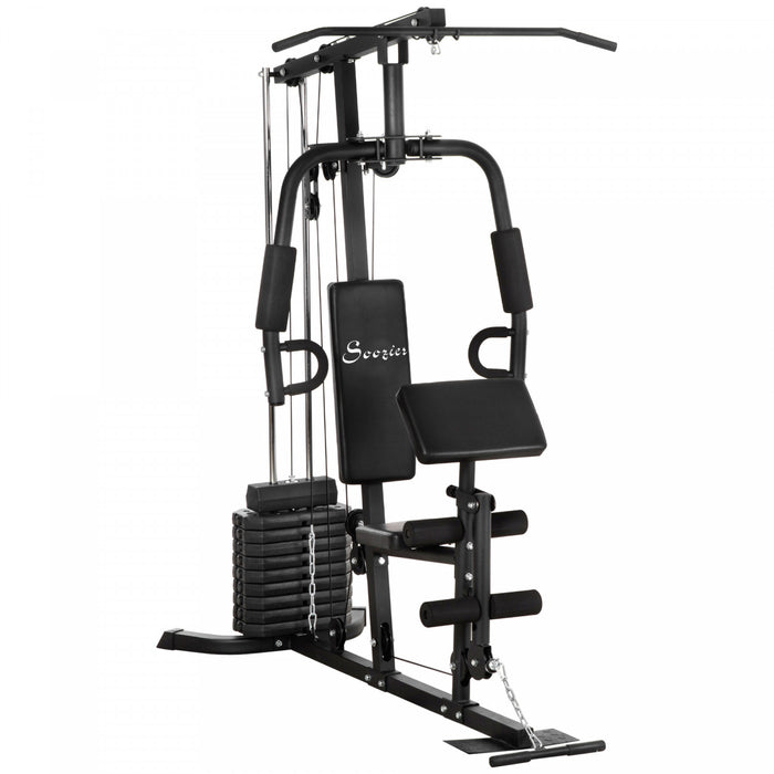 Soozier Machine De Gym A Domicile Multifonction Avec Pile De Poids De 99 Lb