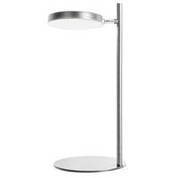 Lampe de table Fia de Dainolite avec fini chromé satiné et 1 ampoule à DEL