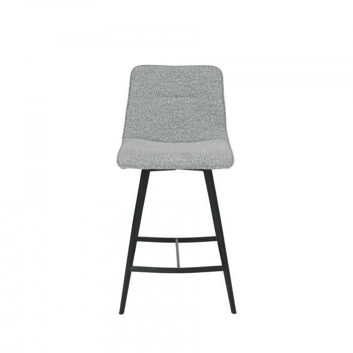 Tabouret de bar Corbin rembourre gris moyen (ens. de 2)