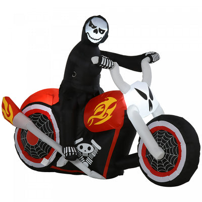 Homcom 4ft Grim Reaper Inflatable Halloween Decoration|Homcom Fantome Gonflable D'halloween