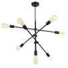 Luminaire suspendu réglable Alexa de Dainolite avec fini noir mat et 7 ampoules