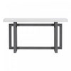 Table d'entree peinte Ethan 59,1'' avec design rectangulaire triple et pieds en bois de pin, blanche