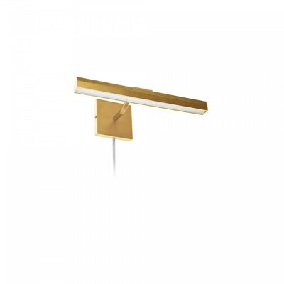 Dainolite Leonardo 16" Picture Light 20w Aged Brass With Frosted Glass Diffuser Lamp|Lampe pour affichage d’image Leonardo de Dainolite de 16 po en verre givré qui diffuse la lumière, avec fini laiton vieilli et ampoule de 20 W
