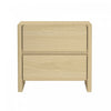 Table de nuit moderne Linda 24\" en chene naturel (2 tiroirs)