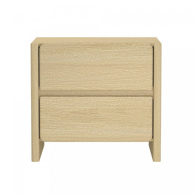 Linda Modern 24" Nightstand in Natural Oak (2-Drawer) | Table de nuit moderne Linda 24" en chene naturel (2 tiroirs)