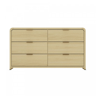 Grace Modern 60" Dresser in Natural Oak (6-Drawer) | Commode moderne Grace 60" en chene naturel (6 tiroirs)