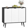 HOMCOM Armoire de rangement buffet armoire d'appoint etageres reglables