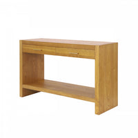 Console de style maison de campagne Aubrey 120 cm avec rangement - brune