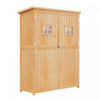 Outsunny 4'x1.5' Armoire A Outils En Bois Pour Abri De Jardin Fenetres