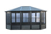 Florence Solarium 12 X 15 Toit Metal Noir