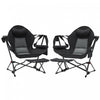 Outsunny Ensemble De 2 Chaises De Camping Hamac Avec Dossier Reglable