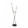 Lampadaire Sur Pied Cortina A 6 lampes, Noir, Laiton Brosse