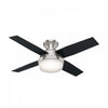 Ventilateur de plafond Dempsey à profil bas avec luminaire - Noir