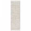 Carpette à poil long Quinto beige à motif de vagues - 2 pi 7 po x 8 pi 