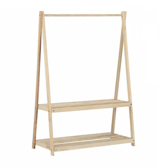 Portant à vêtements Sweedi en bois pour enfants - naturel