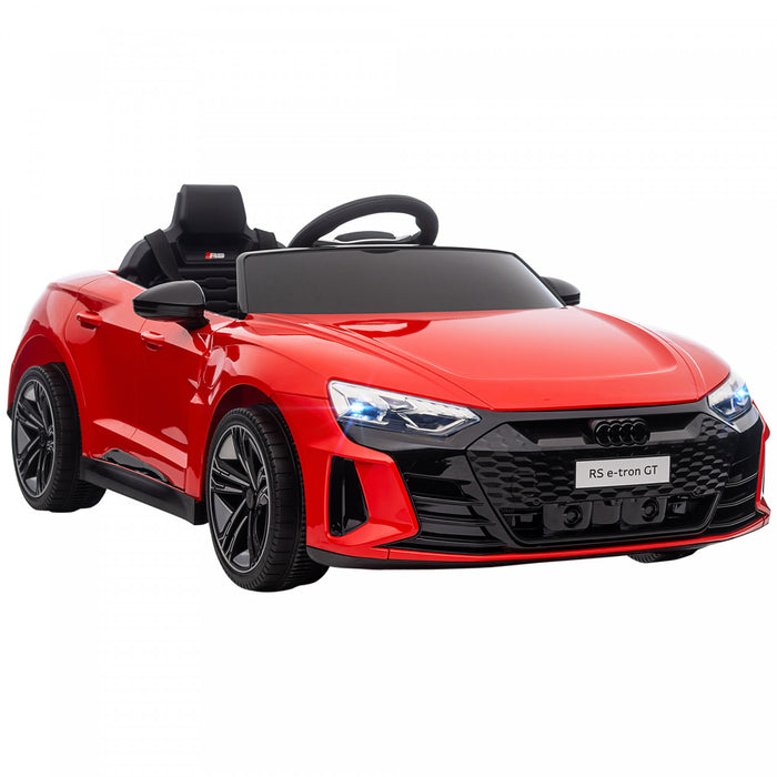Aosom Audi Voiture Electrique Sous Licence Sur Avec Telecommande, 12v 3.1 Mph Jouet Pour 37-60 Mois Garcons Et Filles Avec Systeme De Suspension, Klaxon, Musique, Lumieres, Rouge