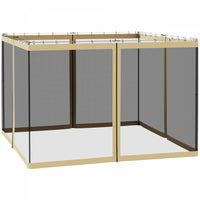 Outsunny Moustiquaire De Remplacement Pour Gazebo 10' X 10' Rideaux Zippe Pour Fete Activites Exteri