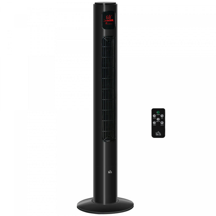 Homcom Ventilateur Tour 46\" Avec 3 Vitesses Et Minuterie 12h