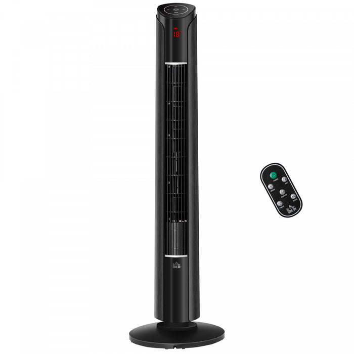 Homcom Ventilateur Tour De 42\" Avec 4 Modes De Vent Et 3 Vitesses
