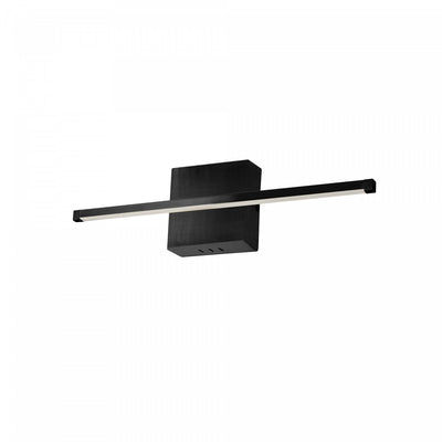 Dainolite Array LED Wall Sconce Horizontal 19w Matte Black White Acrylic Diffuser Lamp|Applique murale horizontale Array de Dainolite en acrylique blanc qui diffuse la lumière, avec fini noir mat et ampoule à DEL de 19 W