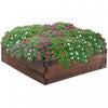 Outsunny Carre Potager Jardiniere Bois Massif Sapin Carbonise