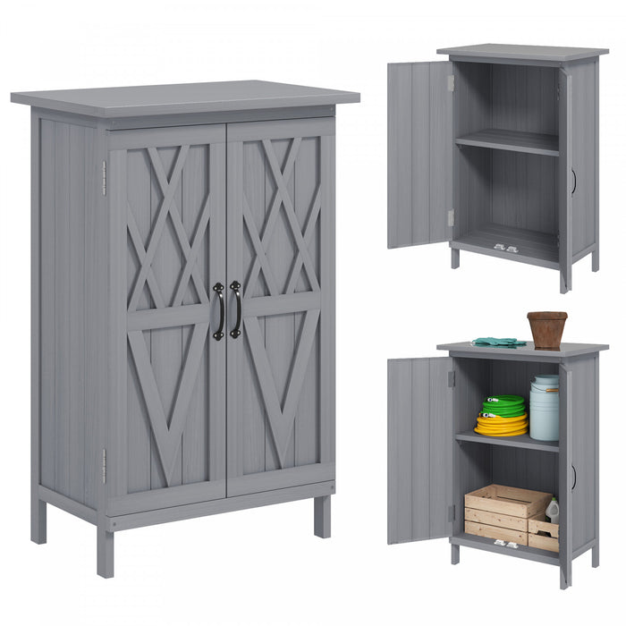 Outsunny Abri A Bois, Abri De Jardin Avec Etageres A 2 Niveaux, Gris