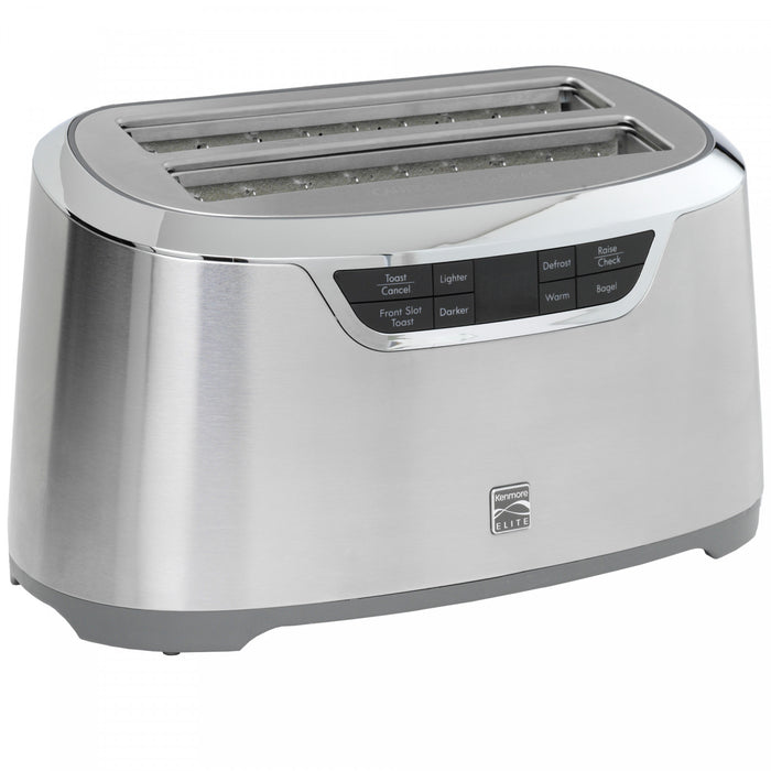 Grille-pain Kenmore Elite à fentes longues pour 4 tranches avec éjection automatique, acier inoxydable - KKELST4SS