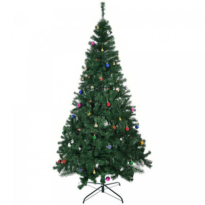 Homcom 7ft Artificial Christmas Tree With Decoration Ornament|Homcom Arbre De Noel Artificiel De 7ft Avec Ornement