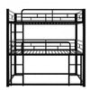 Jenny – Lit Triple Superpose En Metal, Format Simple, Design Compact A 3 Niveaux De Couchage – Noir