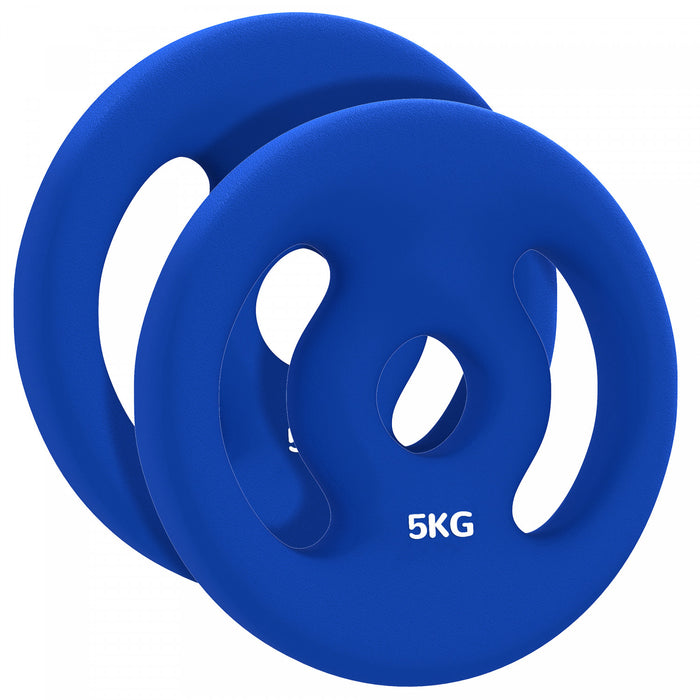 Soozier Plaques De Poids Standard Avec Poignees Faciles A Saisir, 2 X 11 Lb