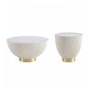 Ensemble de 2 tables Anderson Modern : table basse et table d’appoint en creme