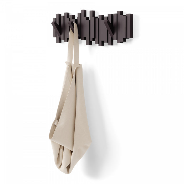 Portemanteau mural moderne Sticks de Umbra - espresso